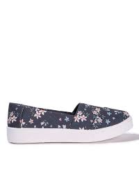 Floral Print Slip-Ons